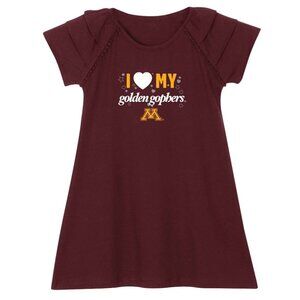 NEW NCAA Minnesota Golden Gophers Girls 2 Piece Sleeveless Dress & Diaper Cover